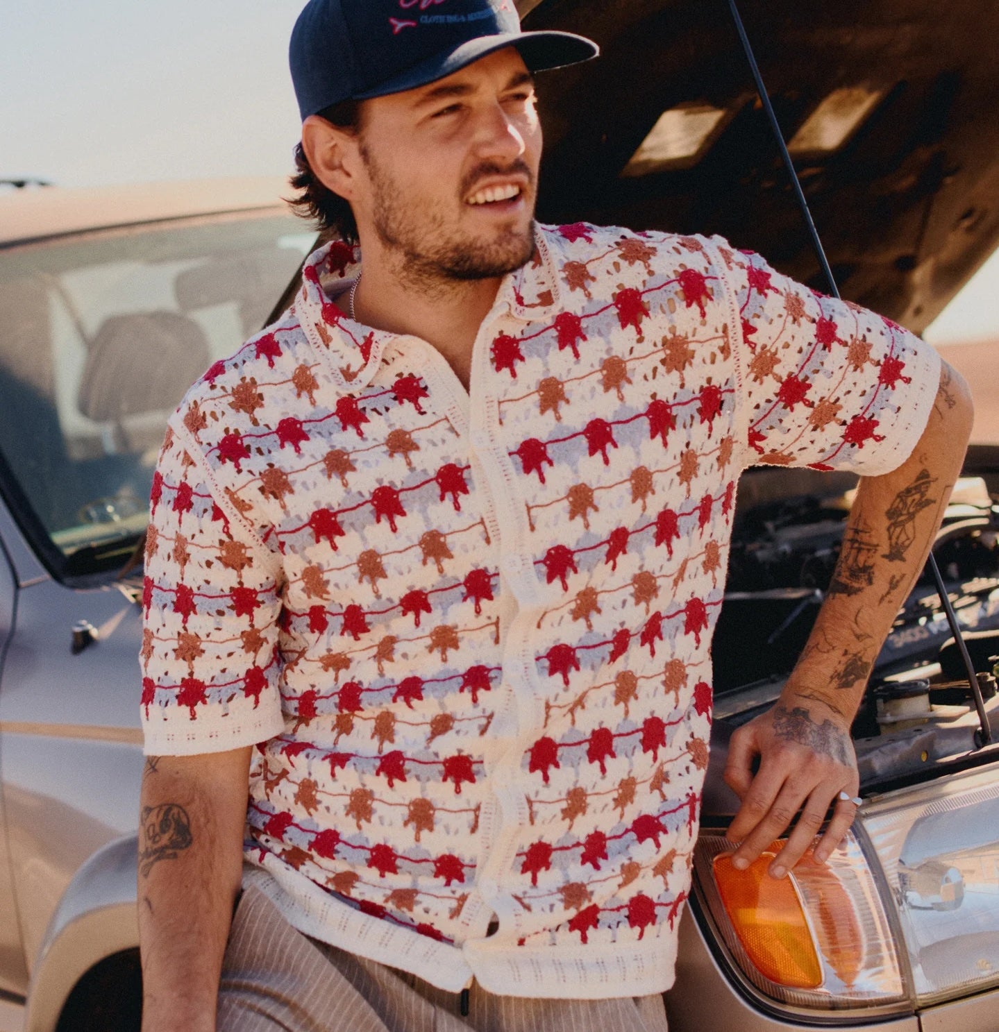 
                          Crochet Porto Shirt - Ecru
                        