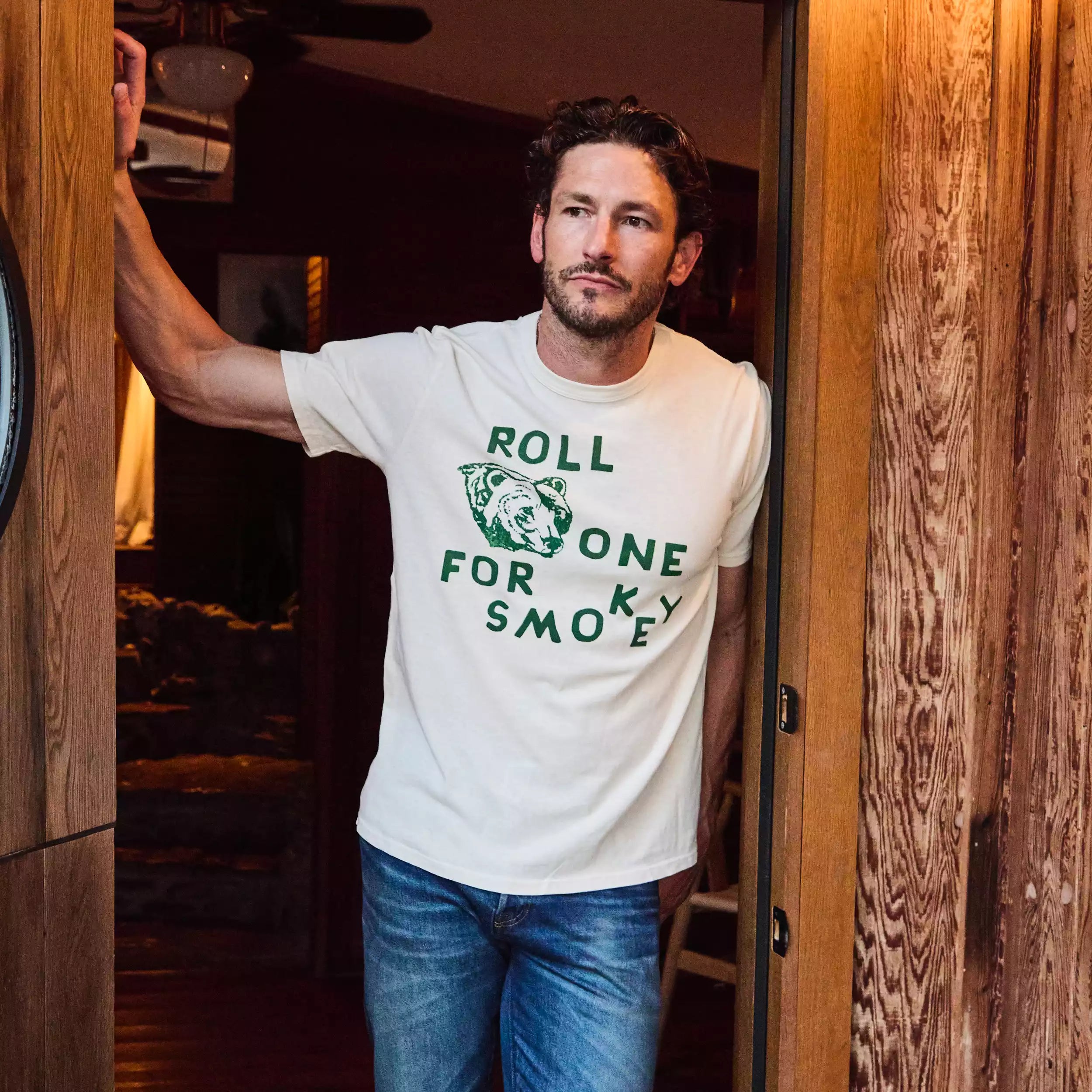 
                          Roll One For Smokey Tee - Vintage White - Imogene + Willie - STAG Provisions - Tops - S/S Tee - Graphic
                        