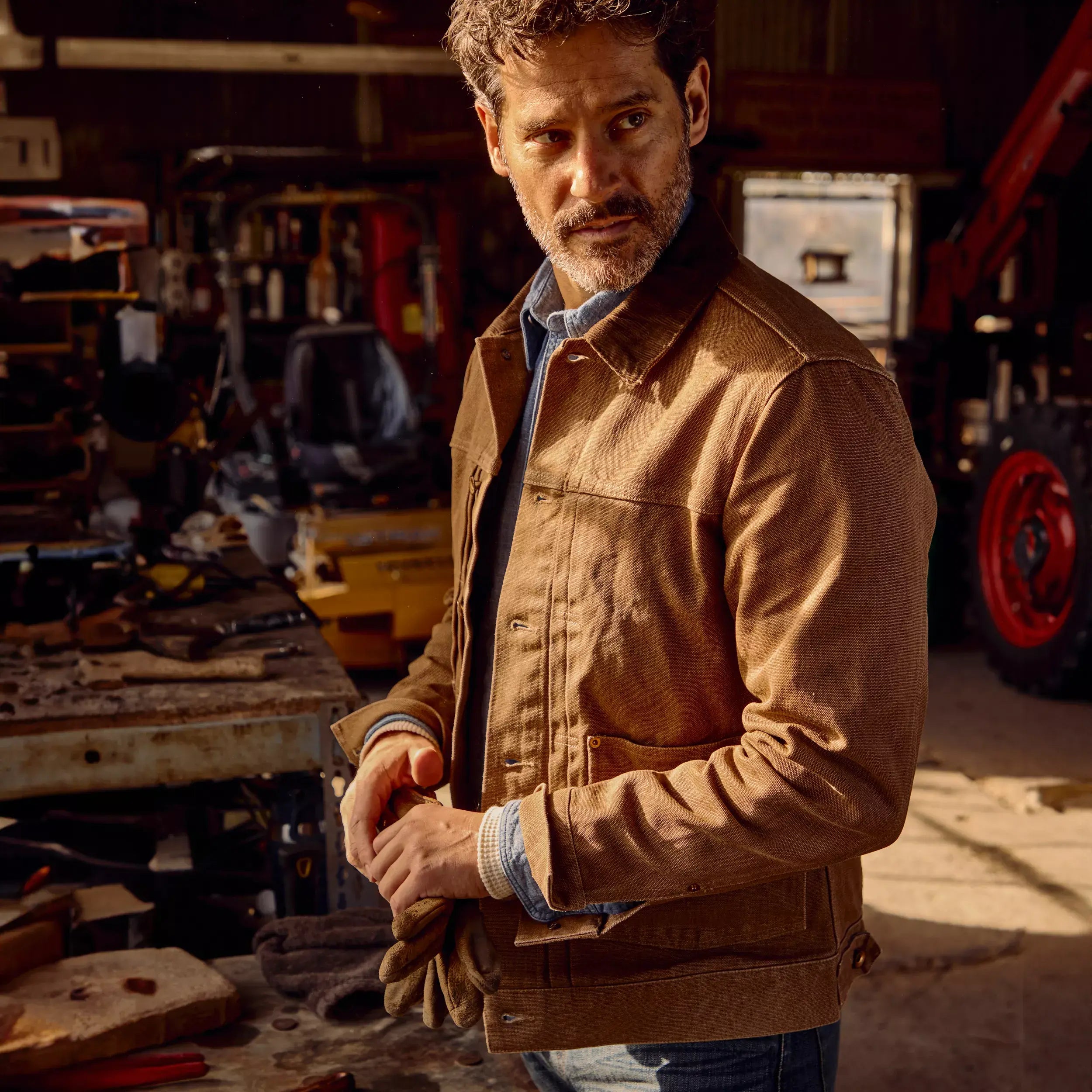 Ryder Jacket - Tobacco Chipped Canvas Ryder Jacket - Tobacco Chipped Canvas