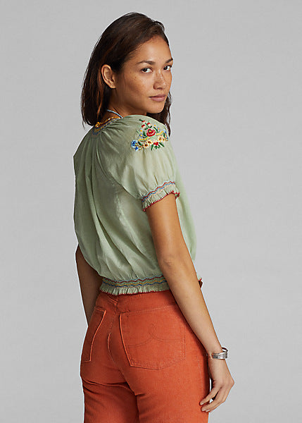Daniela Blouse - Verde - RRL - STAG Provisions - W - Tops - S/S Woven