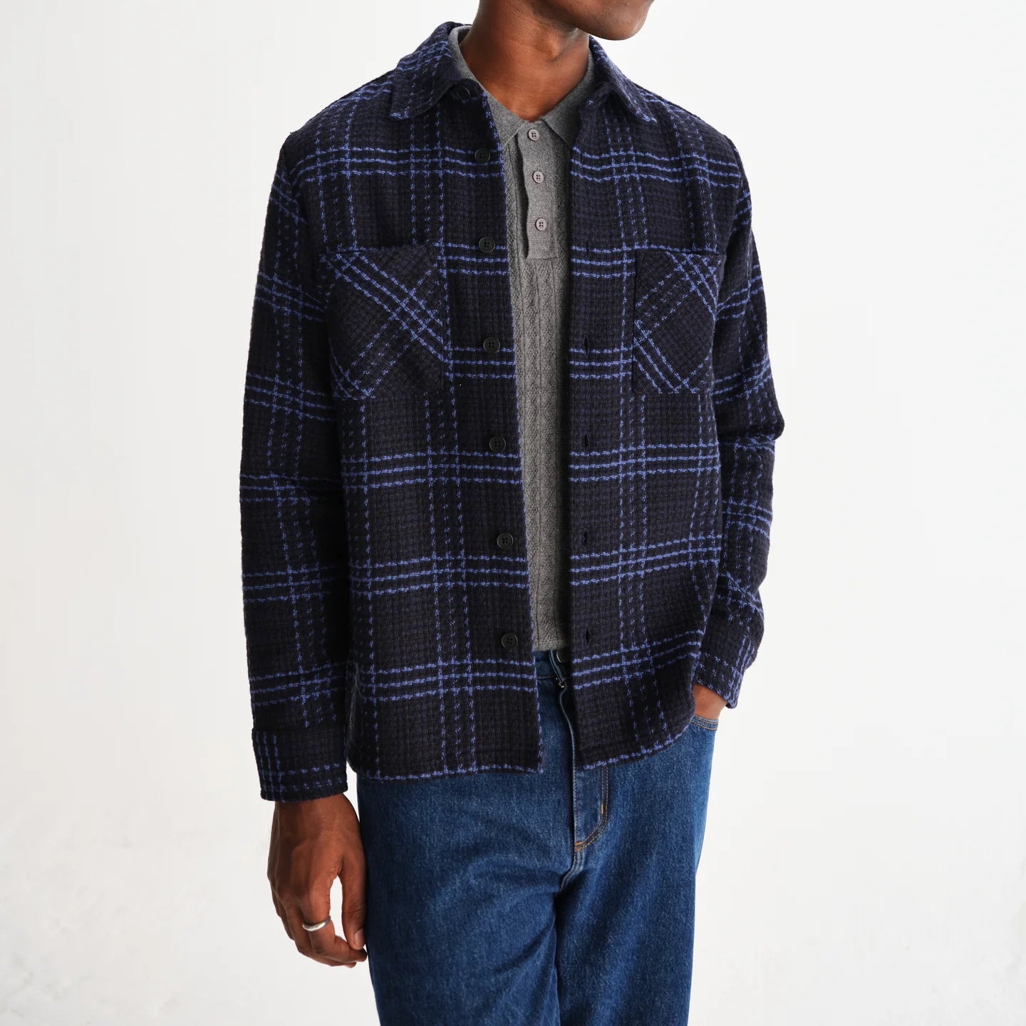
                          Whiting Overshirt - Skate Check - Wax London - STAG Provisions - Tops - L/S Woven - Plaid
                        