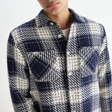 Whiting Overshirt - Marine Beatnik - Wax London - STAG Provisions - Tops - L/S Woven - Plaid
