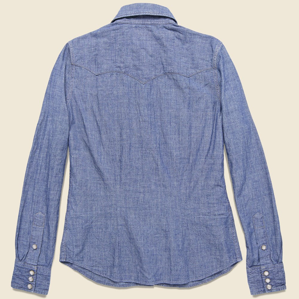 Buffalo Western Shirt - Blue Chambray - RRL - STAG Provisions - W - Tops - L/S Woven