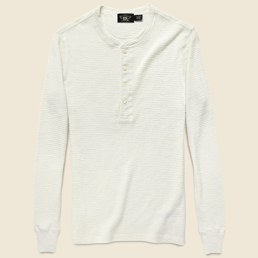 RRL Waffle Henley - Paper White