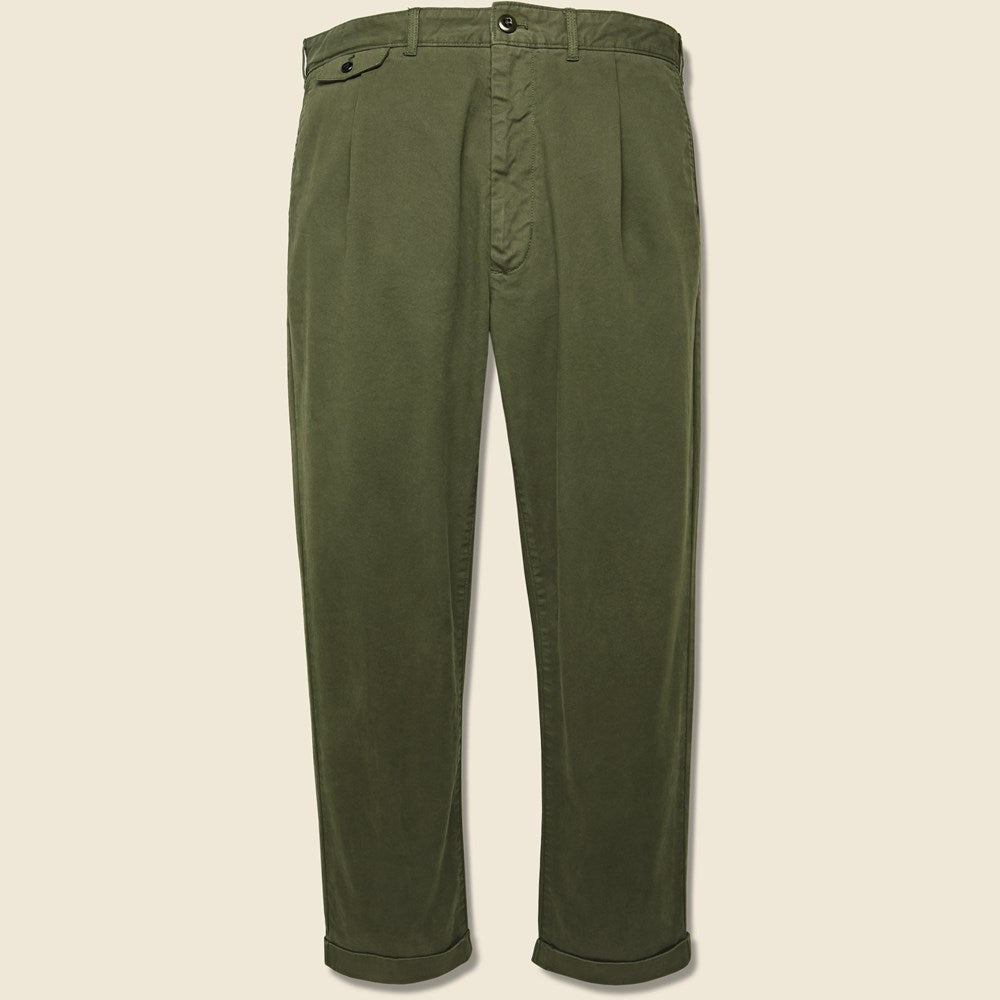 Alex Mill Standard Pleated Chino - Military Olive