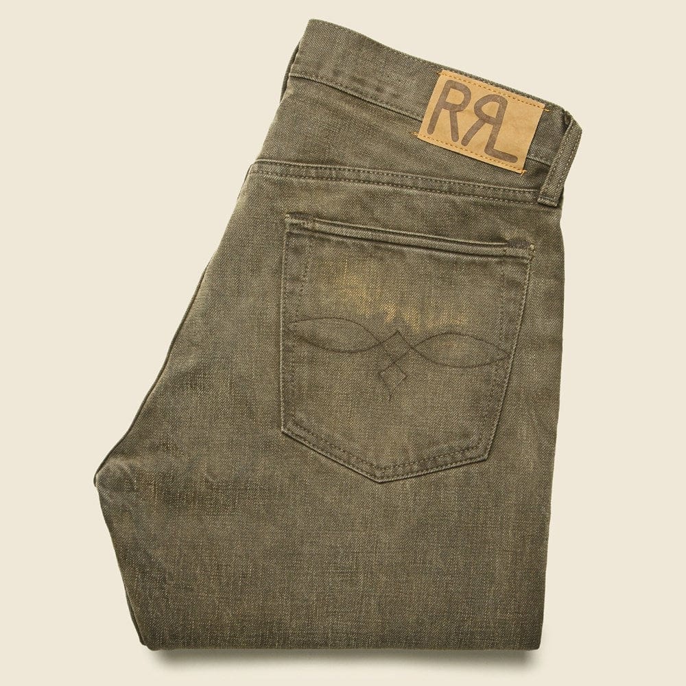 
                          Slim Fit Jean - Distressed Brown - RRL - STAG Provisions - Pants - Denim
                        