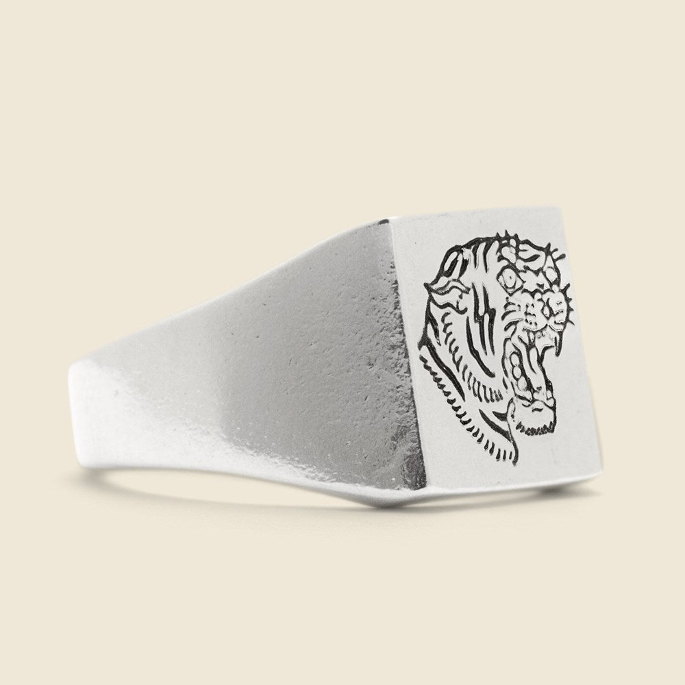 Tiger Signet Ring - Sterling Silver - LHN Jewelry - STAG Provisions - Accessories - Rings