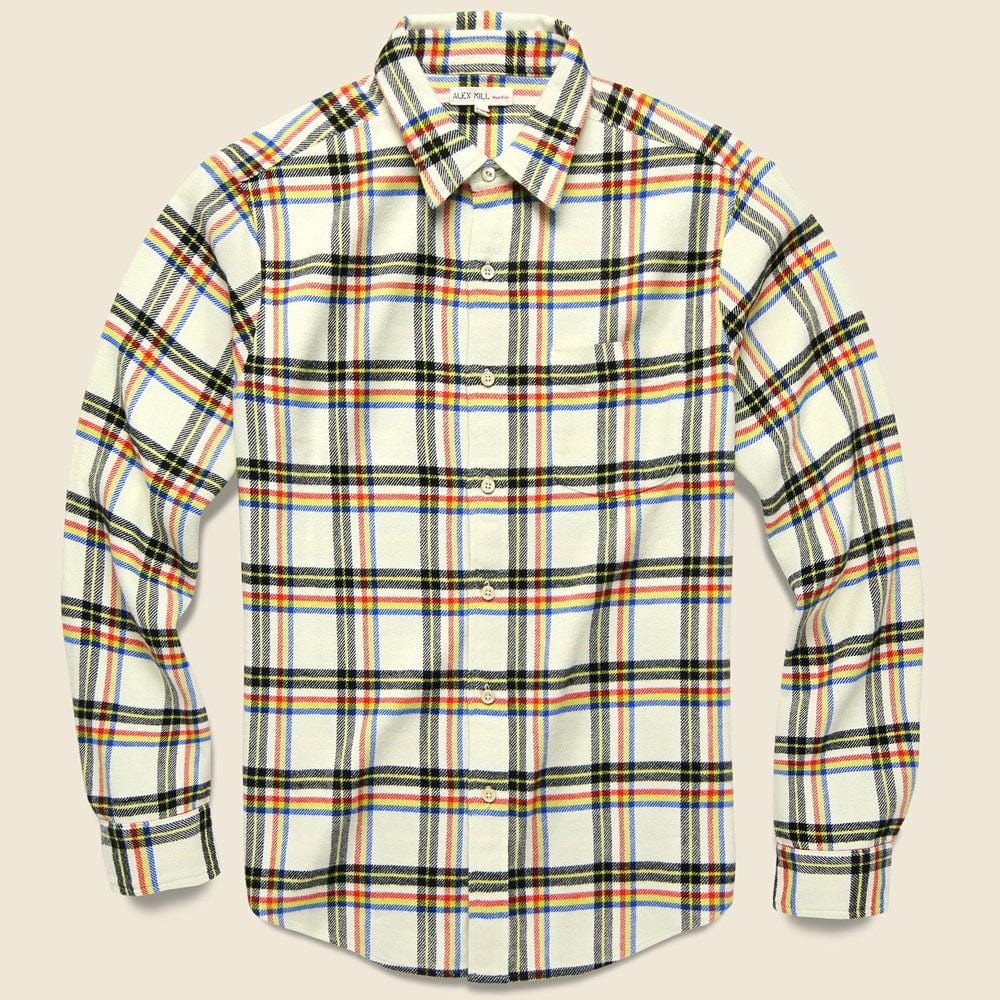 Standard Plaid Flannel - Ecru - Alex Mill - STAG Provisions - Tops - L/S Woven - Plaid