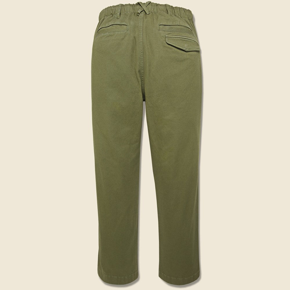 Pull On Button Fly Pants - Olive - Alex Mill - STAG Provisions - Pants - Twill