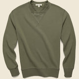 Garment Dyed Crewneck Sweatshirt - Olive - Alex Mill - STAG Provisions - Tops - Fleece / Sweatshirt
