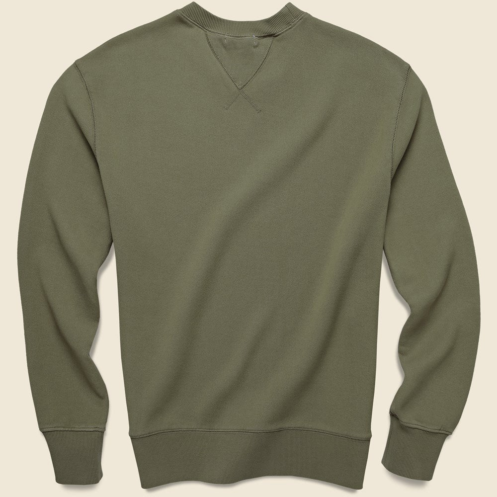 
                          Garment Dyed Crewneck Sweatshirt - Olive - Alex Mill - STAG Provisions - Tops - Fleece / Sweatshirt
                        