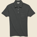 Slub Cotton Standard Polo - Black - Alex Mill - STAG Provisions - Tops - S/S Knit