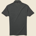 Slub Cotton Standard Polo - Black - Alex Mill - STAG Provisions - Tops - S/S Knit