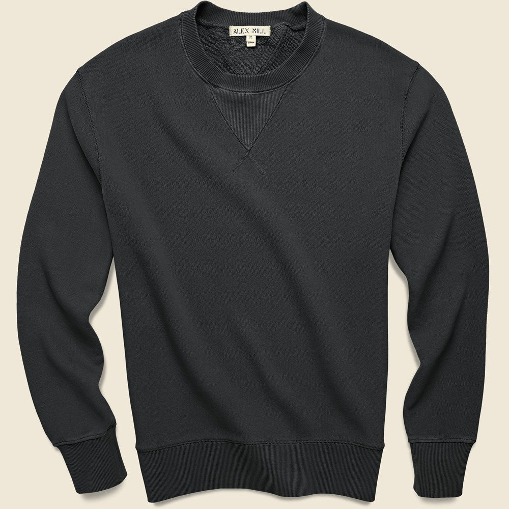 Alex Mill Garment Dyed Crewneck Sweatshirt - Washed Black