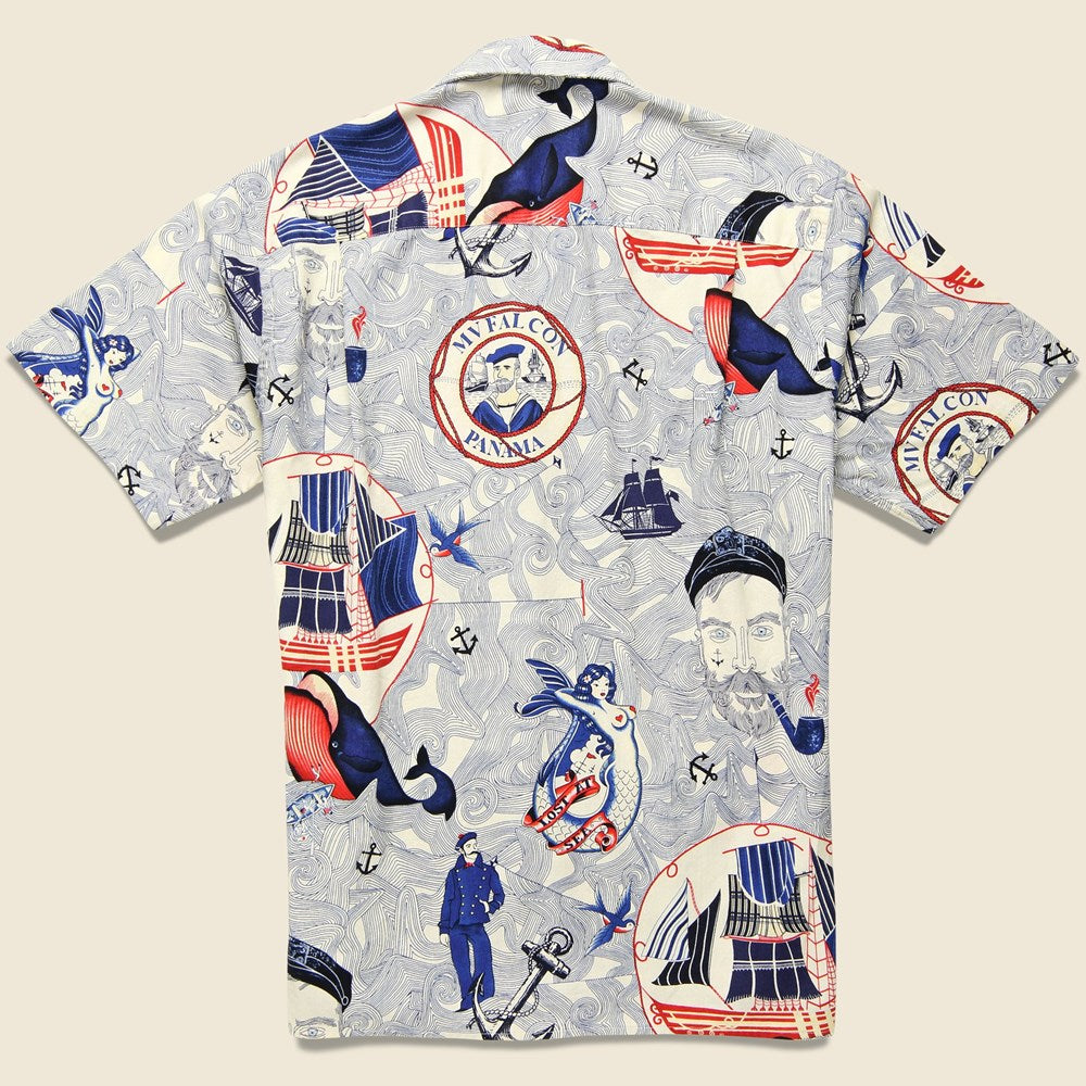 
                          Lost at Sea Shirt - Blue/Red/White - Gitman Vintage - STAG Provisions - Tops - S/S Woven - Other Pattern
                        