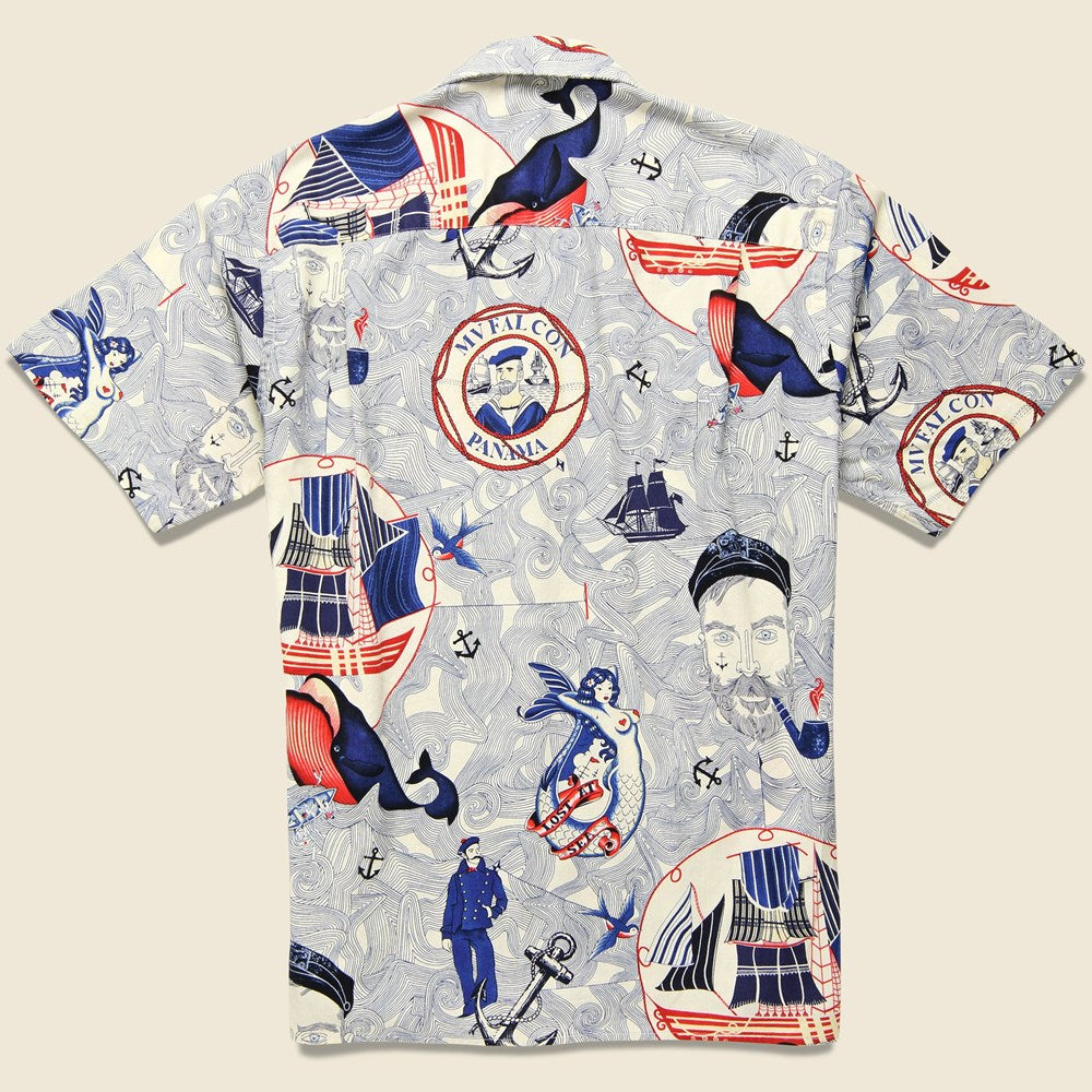 Lost at Sea Shirt - Blue/Red/White - Gitman Vintage - STAG Provisions - Tops - S/S Woven - Other Pattern