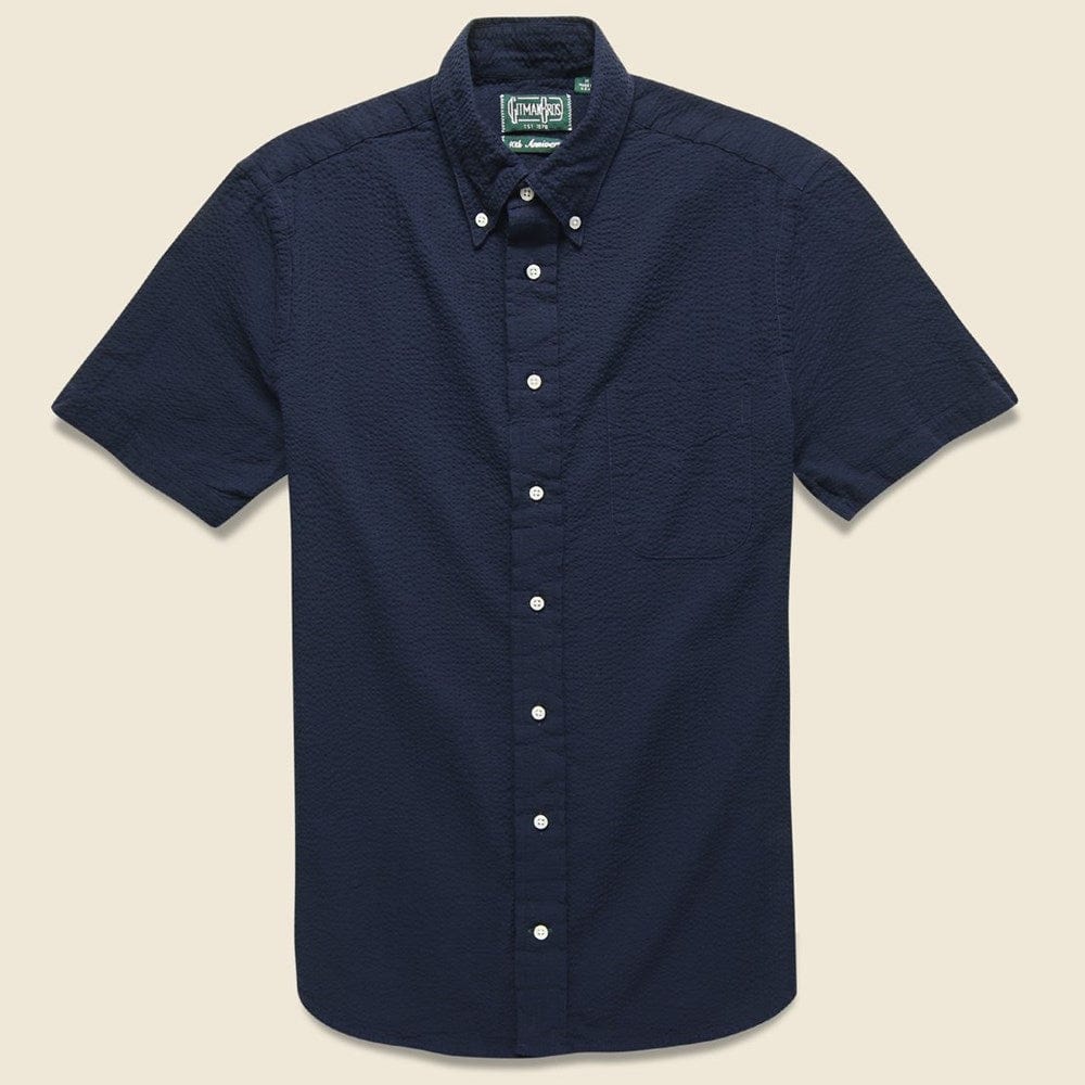 
                          Gitman Vintage Seersucker Shirt - Navy
                        