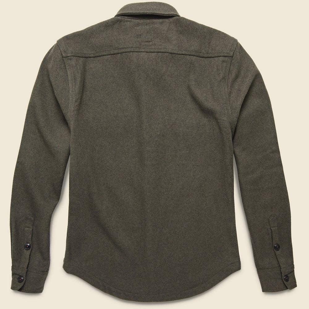 Anvil Shirt Jacket - Green Melton - KATO - STAG Provisions - Outerwear - Shirt Jacket