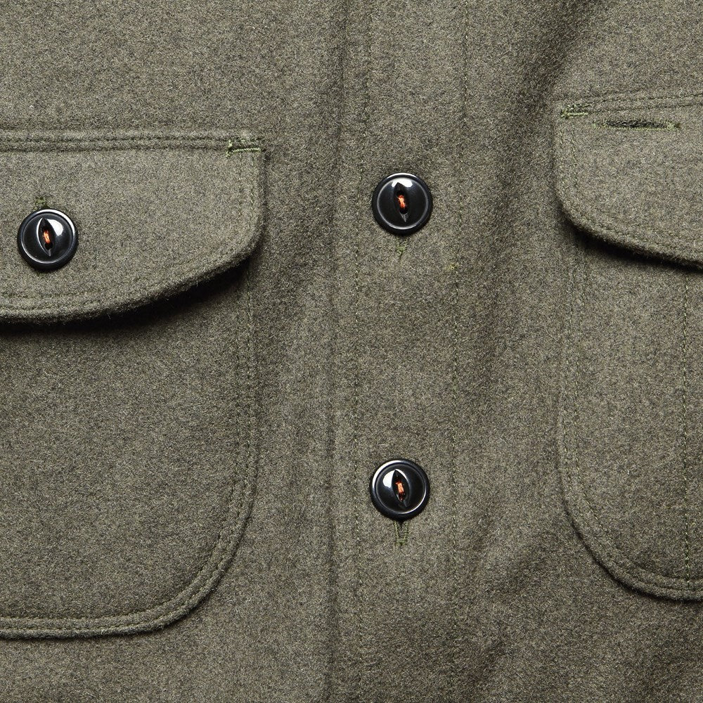 Anvil Shirt Jacket - Green Melton - KATO - STAG Provisions - Outerwear - Shirt Jacket