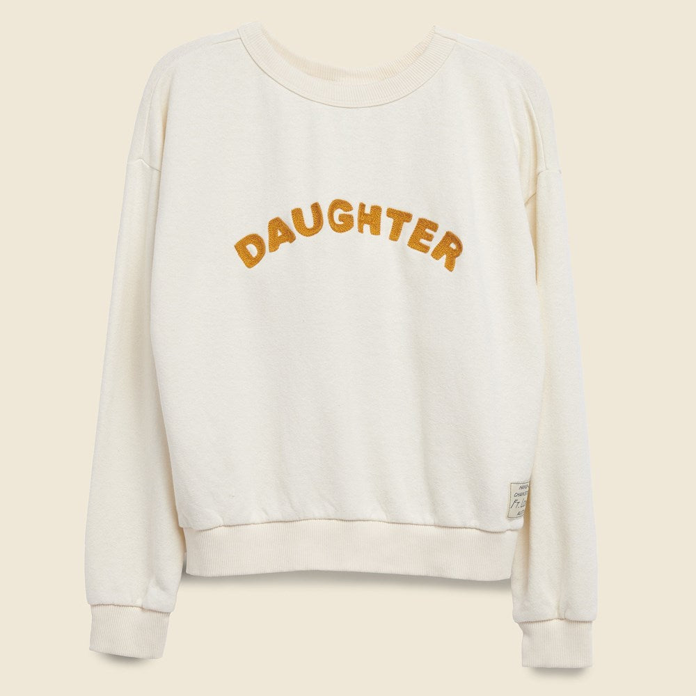 Fort Lonesome DAUGHTER Sweatshirt - White/Gold