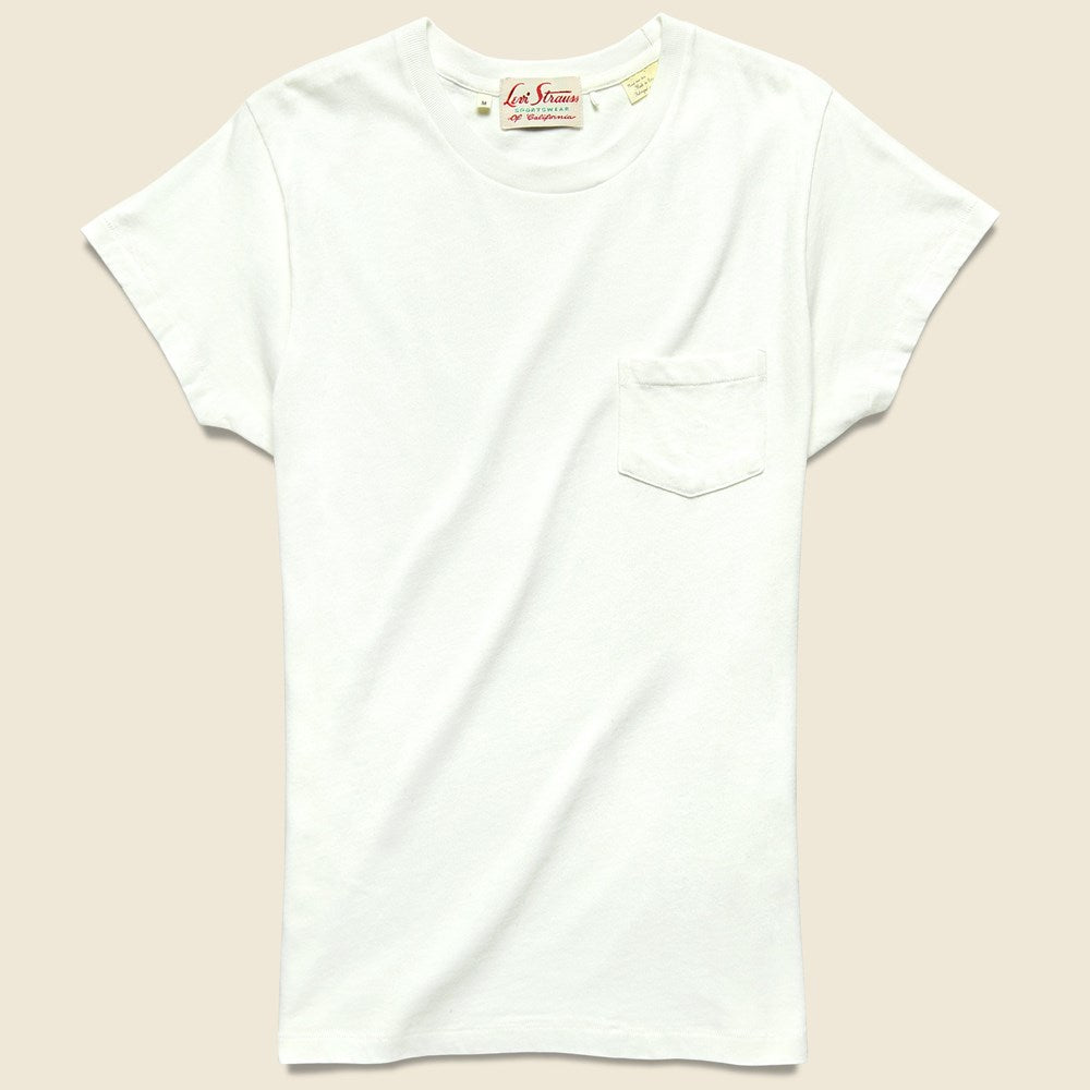 1950s Sportswear Tee - White - Levis Vintage Clothing - STAG Provisions - Tops - S/S Tee