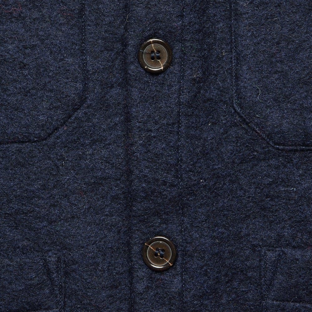 
                          Wool Fleece Cardigan - Navy - Universal Works - STAG Provisions - Tops - Sweater
                        