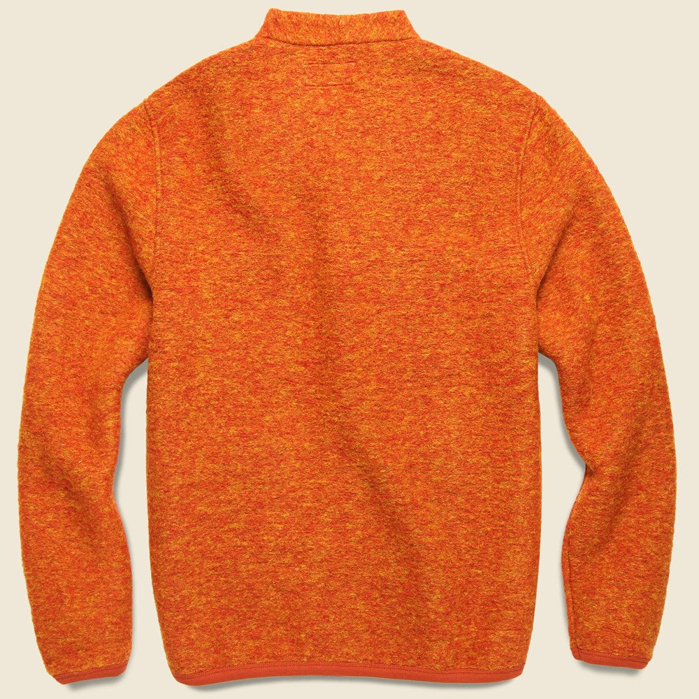 Wool Fleece Cardigan - Orange - Universal Works - STAG Provisions - Tops - Sweater