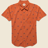 Malcom Shirt - Rust Fil Coupe Pyramids - Bridge & Burn - STAG Provisions - Tops - S/S Woven - Other Pattern