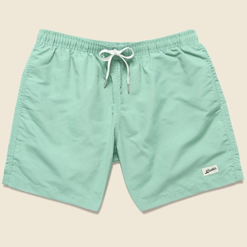 5.5" Solid Swim Trunks - Sea Foam