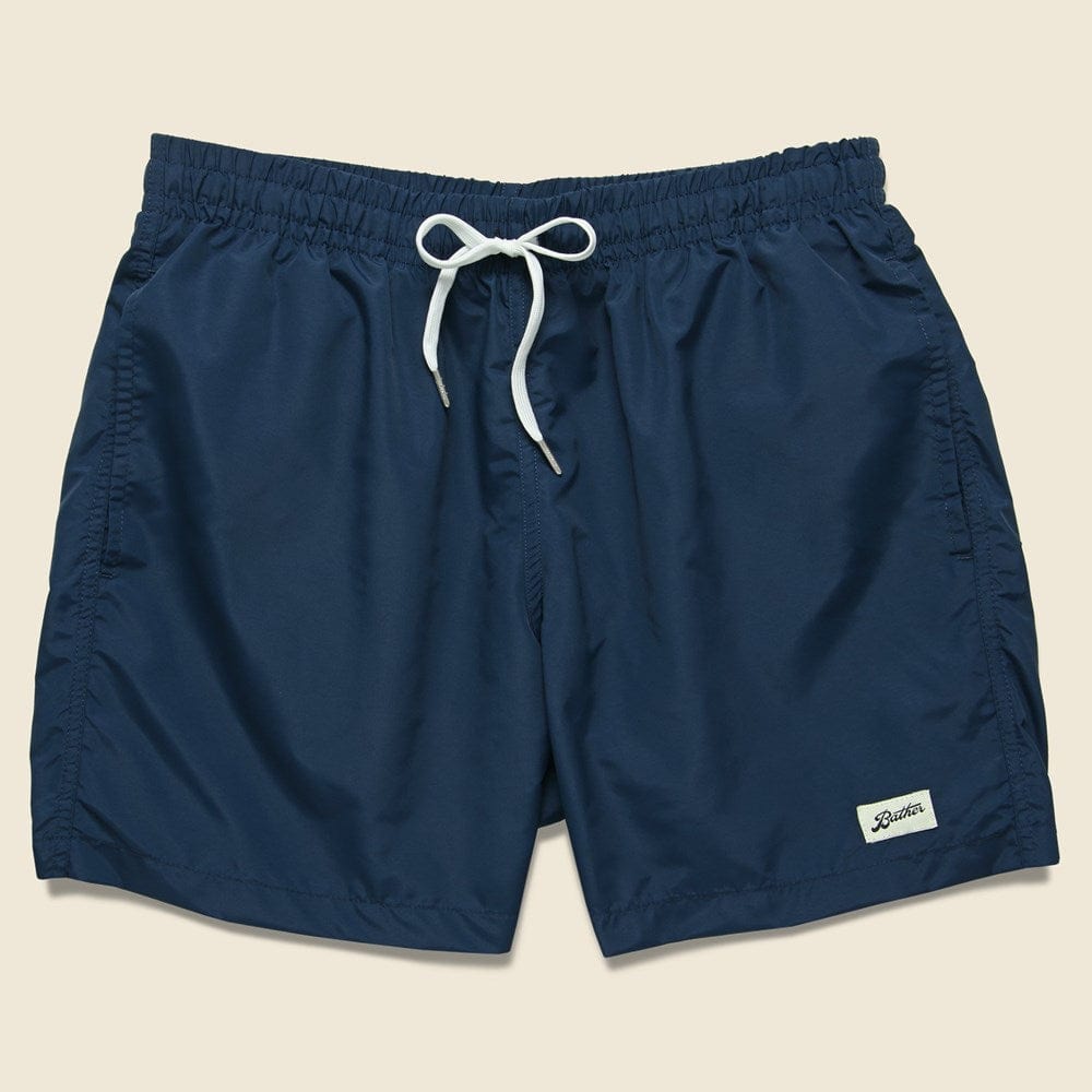 5.5" Solid Swim Trunks - Navy