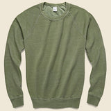 Pigment Dye Supima Fleece Sweatshirt - Olive Drab - Save Khaki - STAG Provisions - Tops - Fleece / Sweatshirt