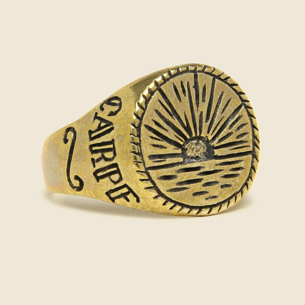 LHN Jewelry Sunset Signet Ring - Brass