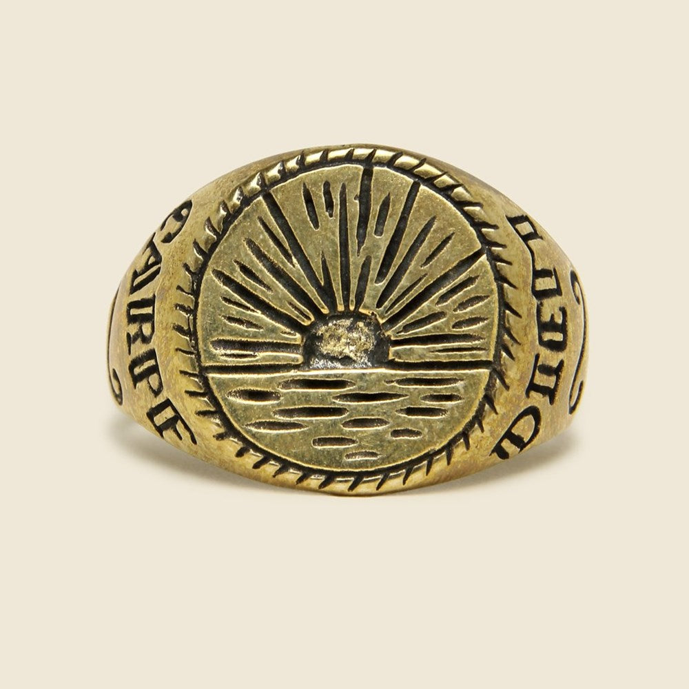 Sunset Signet Ring - Brass - LHN Jewelry - STAG Provisions - Accessories - Rings