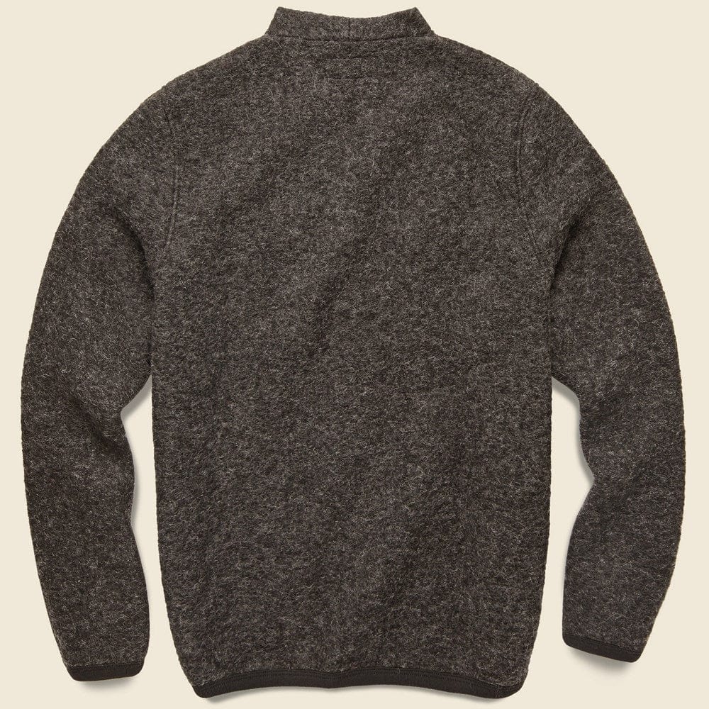 Wool Fleece Cardigan - Brown - Universal Works - STAG Provisions - Tops - Sweater