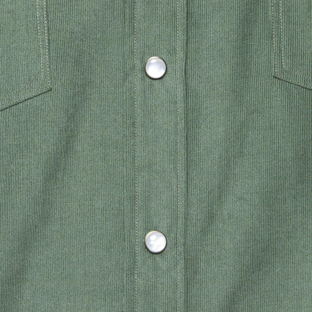 
                          Micro Corduroy Western Shirt - Green - Hamilton Shirt Co. - STAG Provisions - Tops - L/S Woven - Corduroy
                        