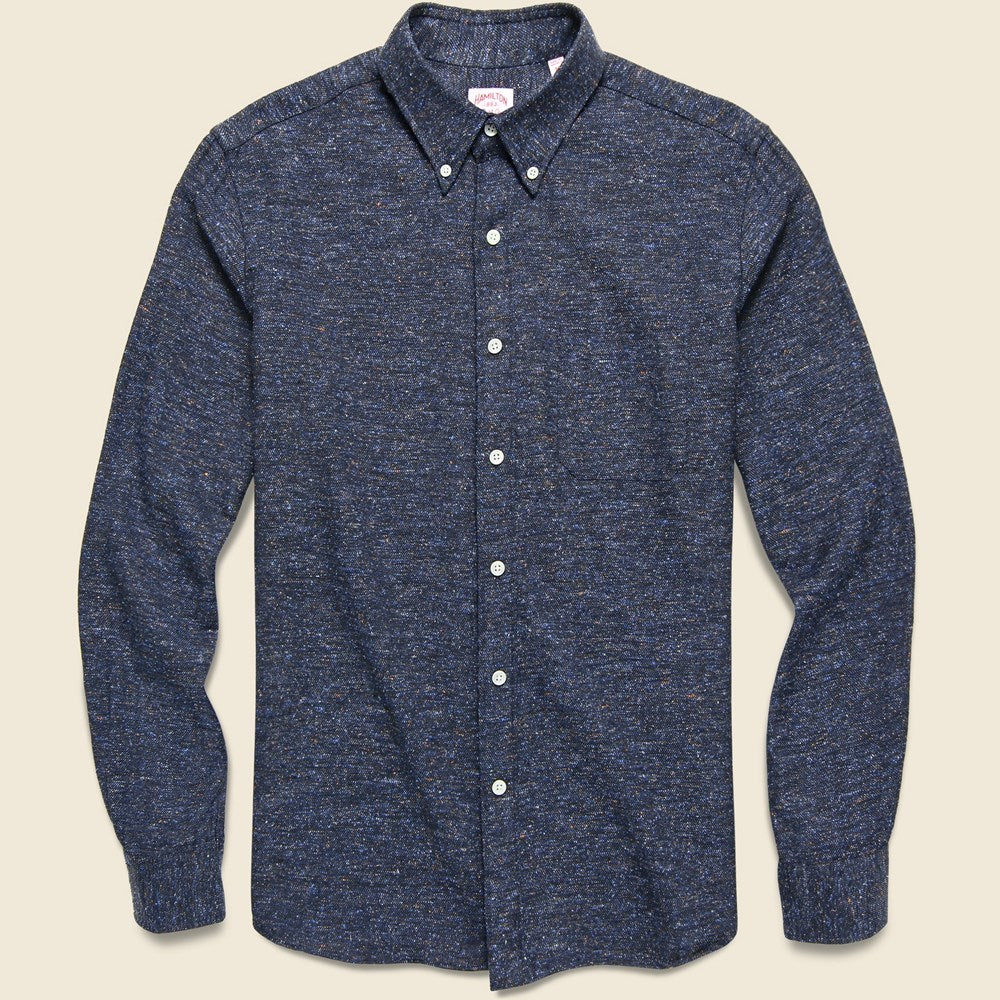 Irish 100% Donegal Tweed Shirt Jacket Donegal Grey Fleck 