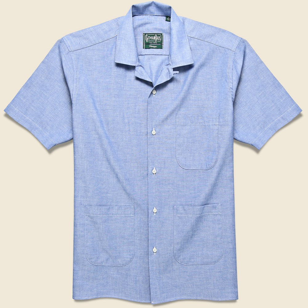 
                          Gitman Vintage Chambray Guayabera Shirt - Blue
                        