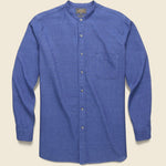 Band Collar Chambray Shirt - Indigo - BEAMS+ - STAG Provisions - Tops - L/S Woven - Solid