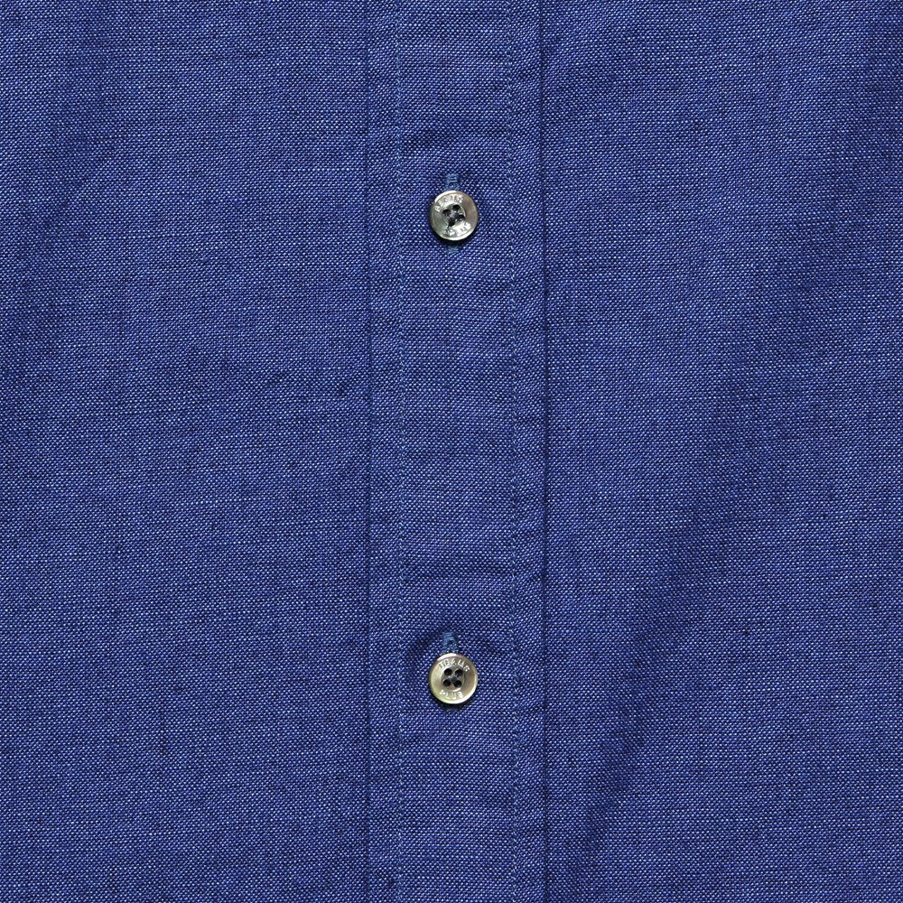Band Collar Chambray Shirt - Indigo - BEAMS+ - STAG Provisions - Tops - L/S Woven - Solid
