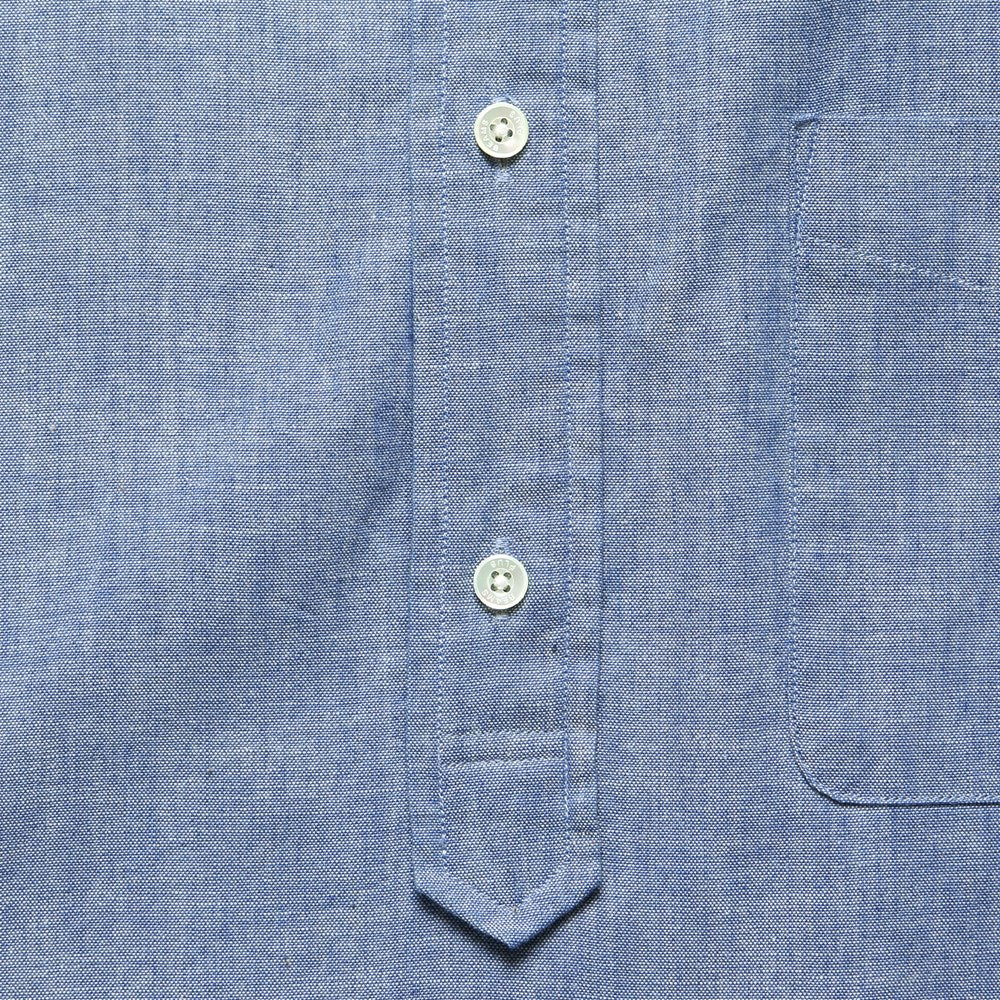 Pullover Short Sleeve Chambray Shirt - Blue - BEAMS+ - STAG Provisions - Tops - S/S Woven - Solid