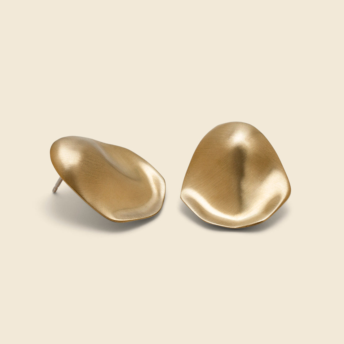 Smooth Oval Large Stud Earrings - Brass - 8.6.4 Design - STAG Provisions - W - Accessories - Earrings
