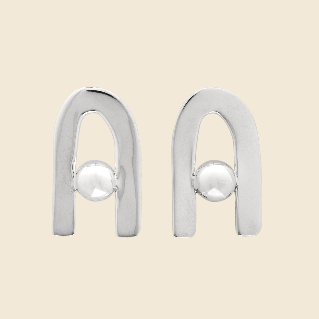 Curve Dot Stud Earrings - Sterling Silver - 8.6.4 Design - STAG Provisions - W - Accessories - Earrings