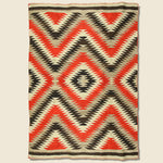 Hand-Woven Navajo Wool Rug - Red/Black/Grey/Cream - Vintage - STAG Provisions - One & Done - Blankets & Textiles