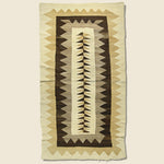 Zig-Zag Hand-Woven Navajo Wool Rug - Natural Brown - Vintage - STAG Provisions - One & Done - Blankets & Textiles