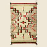 Hand-Woven Navajo Wool Rug - Red/Cream - Vintage - STAG Provisions - One & Done - Blankets & Textiles