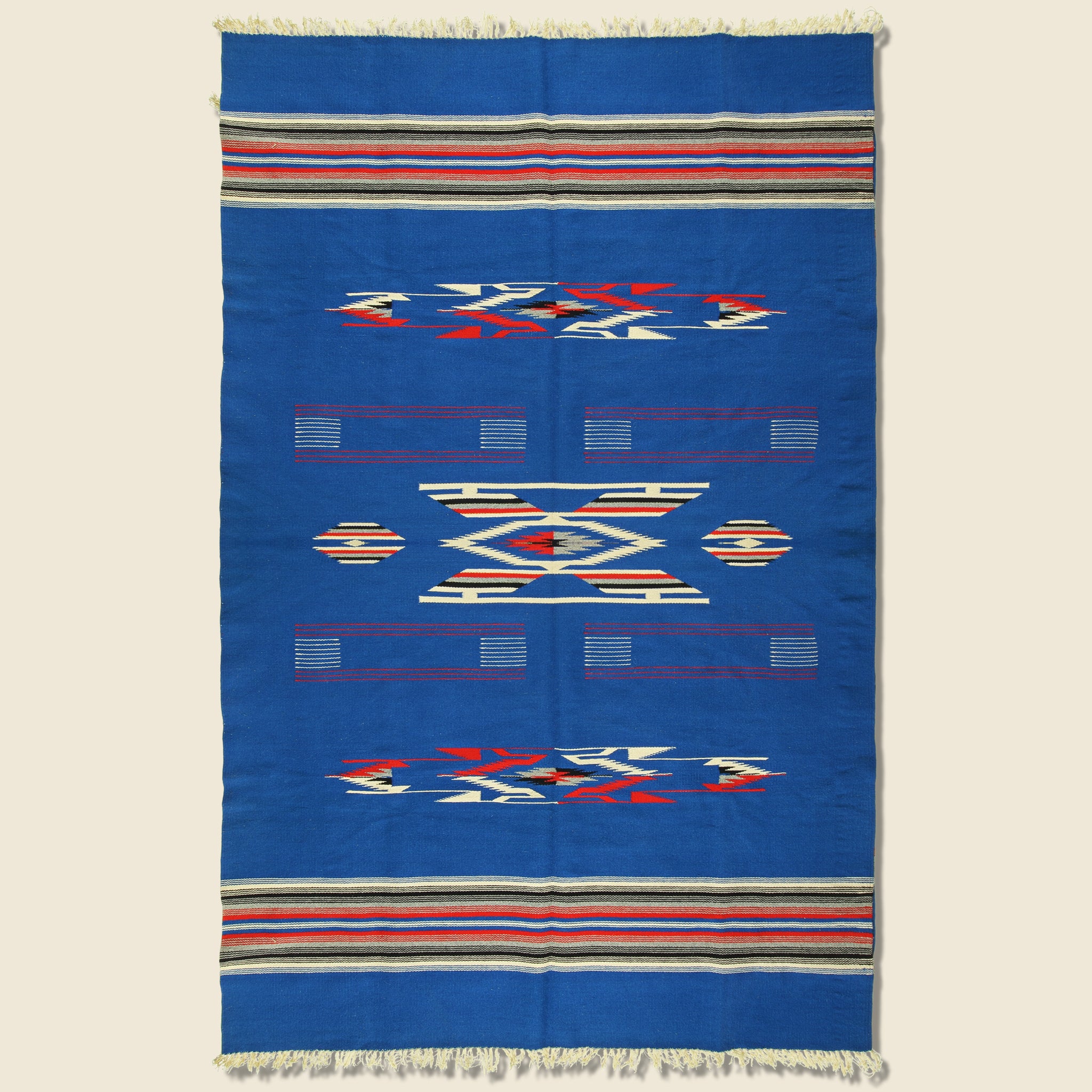 Chimayan Textile - Blue/Cream - Vintage - STAG Provisions - Gift - Blankets