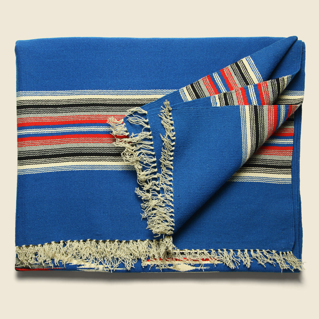 Chimayan Textile - Blue/Cream - Vintage - STAG Provisions - Gift - Blankets