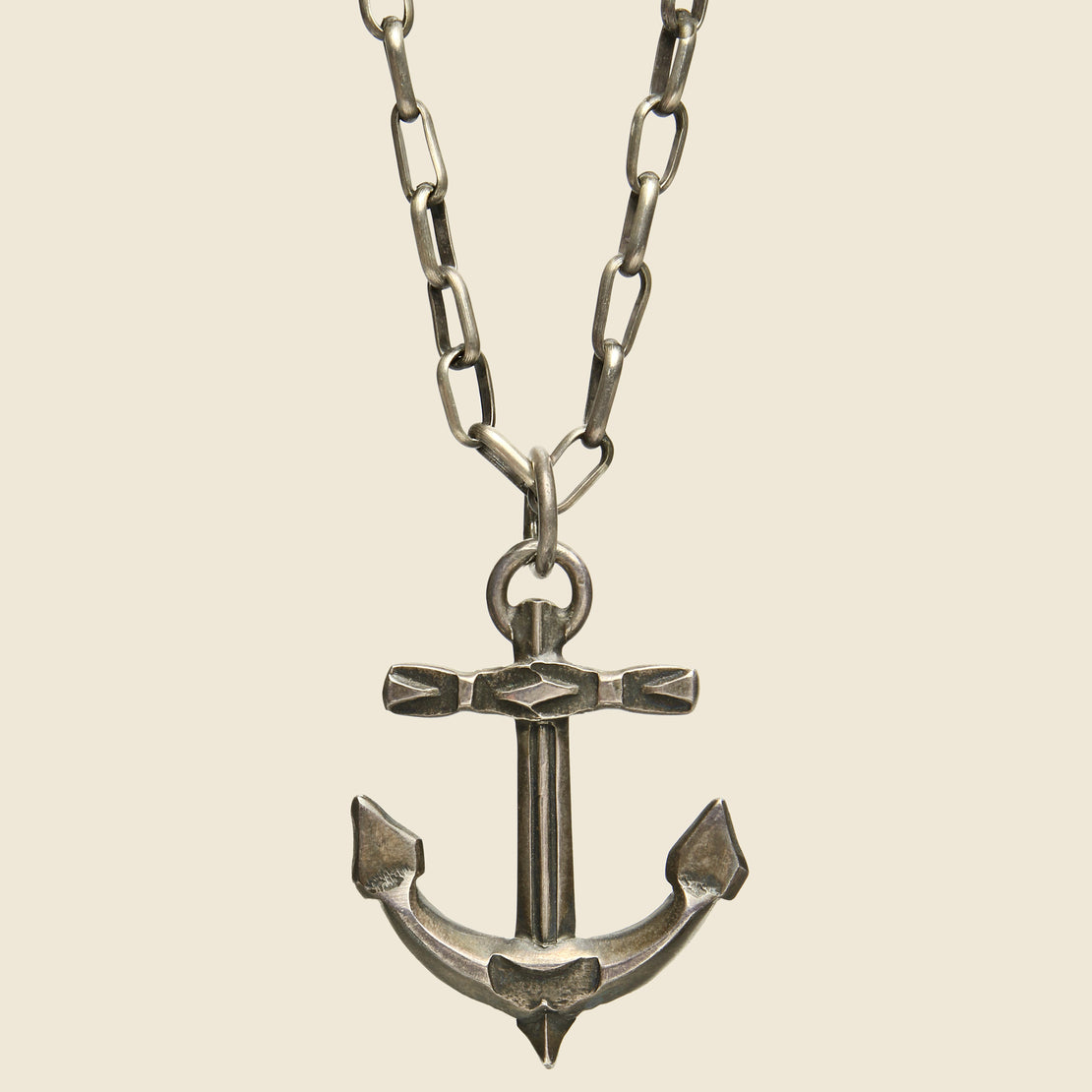Smith Bros. Trading Co. Stamped Anchor Pendant - Sterling Silver