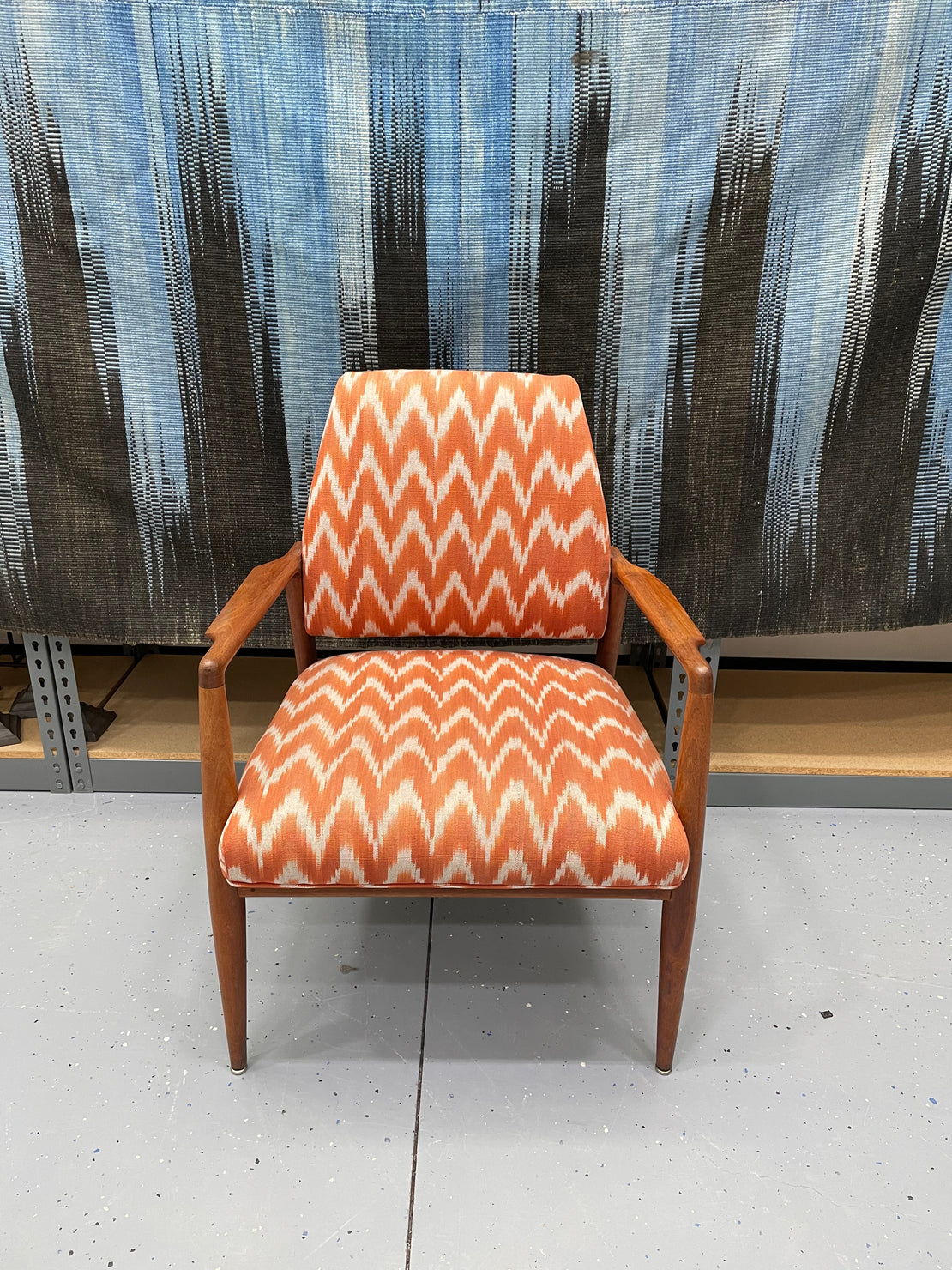 Warehouse Sale Ikat Chair - Red/White