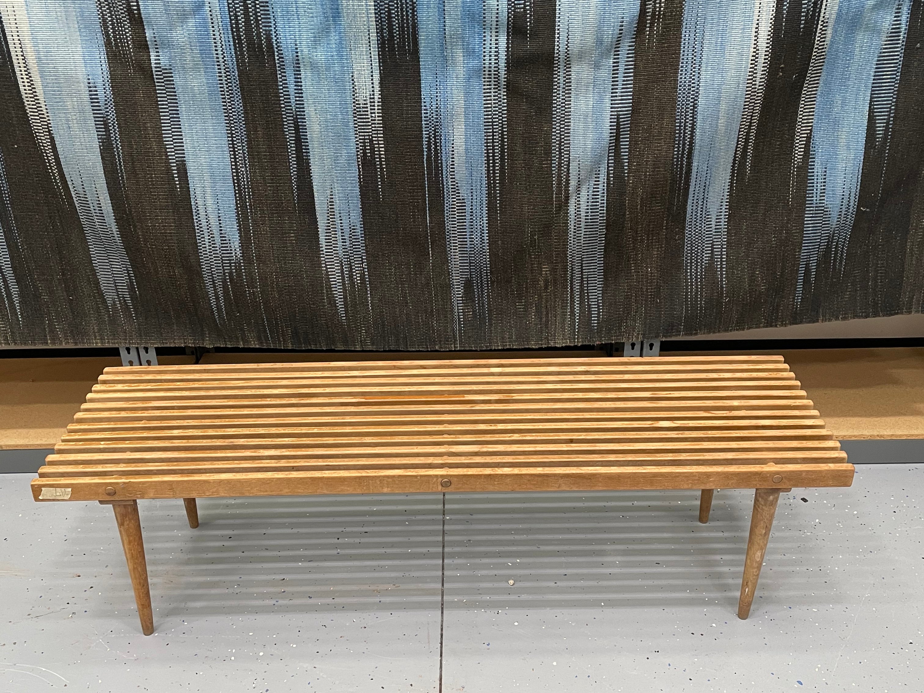 A7 - MCM Wooden Slat Bench - Warehouse Sale - STAG Provisions - Warehouse Sale